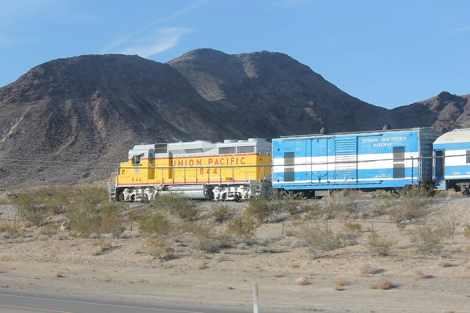 A Nevada Southern Railway excursion train in Boulder City